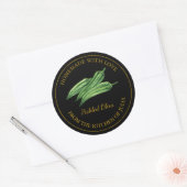 Goud Zelfgemaakt Ingepakt Okra Label | Zwart (Envelop)