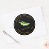 Goud Zelfgemaakt Jalapeno Jelly Label | Zwart (Envelop)