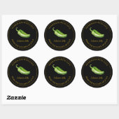 Goud Zelfgemaakt Jalapeno Jelly Label | Zwart (Vel)