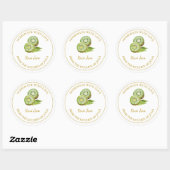 Goud Zelfgemaakt Kiwi Jam Label | Wit (Vel)
