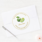 Goud Zelfgemaakt Limoen Jam Label | Wit (Envelop)