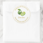 Goud Zelfgemaakt Limoen Jam Label | Wit (Tas)