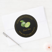 Goud Zelfgemaakt Limoen Jam Label | Zwart (Envelop)