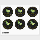 Goud Zelfgemaakt Limoen Jam Label | Zwart (Vel)