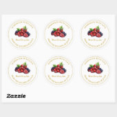 Goud Zelfgemaakt Mixed Berry Jam Label | Wit (Vel)