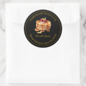 Goud Zelfgemaakt Pannenkoeksiroop Label | Zwart (Tas)