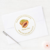 Goud Zelfgemaakt Papaya Jam Label | Wit (Envelop)
