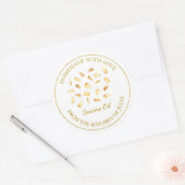 Goud Zelfgemaakt Sesamolie Label | Wit (Envelop)