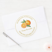 Goud Zelfgemaakt Sinaasappel Marmalade Label | Wit (Envelop)