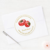 Goud Zelfgemaakt Tomatensaus Label | Wit (Envelop)