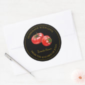 Goud Zelfgemaakt Tomatensaus Label | Zwart (Envelop)