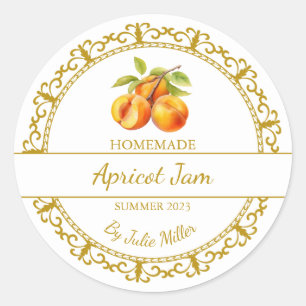 Goud Zelfgemaakte Abrikozenjam Label