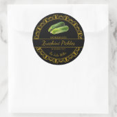  goud zelfgemaakte courgette augurken label (Tas)