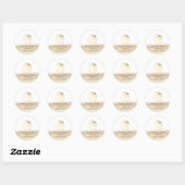  goud Zelfgemaakte cupcakes en snoepjes Ronde Sticker (Vel)