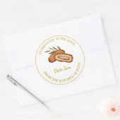 Goud Zelfgemaakte Datum Jam Label | Wit (Envelop)