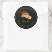 Goud Zelfgemaakte Datum Jam Label | Zwart (Tas)