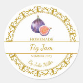  Goud Zelfgemaakte Fig Jam Label (Voorkant)