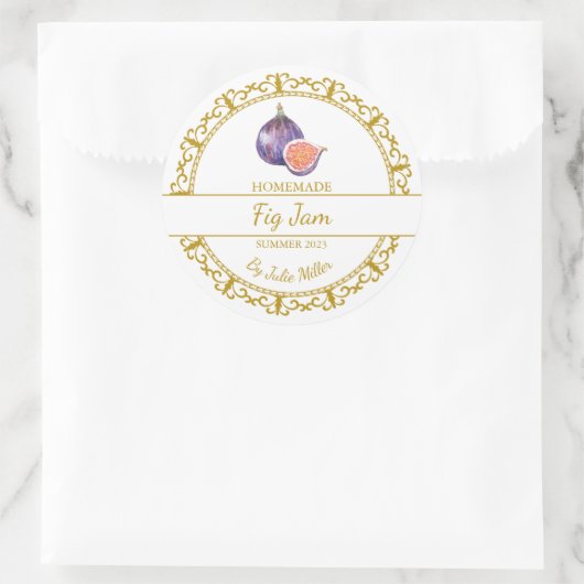  Goud Zelfgemaakte Fig Jam Label (Tas)
