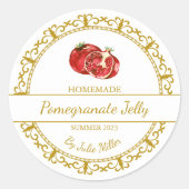  Goud Zelfgemaakte Granaatappel Jelly Label (Voorkant)