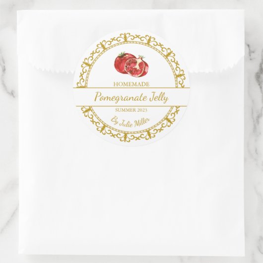  Goud Zelfgemaakte Granaatappel Jelly Label (Tas)