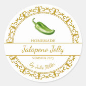  Goud Zelfgemaakte Jalapeno Jelly Label (Voorkant)