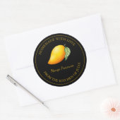 Goud Zelfgemaakte Mango behoudt label | Zwart (Envelop)