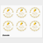 Goud Zelfgemaakte Mango Jam Label (Vel)