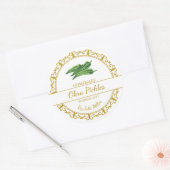  goud zelfgemaakte okra augurken label (Envelop)