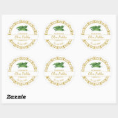  goud zelfgemaakte okra augurken label (Vel)