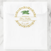  goud zelfgemaakte okra augurken label (Tas)