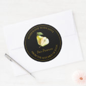 Goud Zelfgemaakte peer conserven Label | Zwart (Envelop)