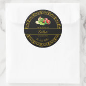 Goud Zelfgemaakte Salsa Label | Zwart (Tas)