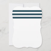 Goud zestien Nautical Stripes Sweet 16 Kaart (Achterkant)