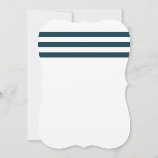 Goud zestien Nautical Stripes Sweet 16 Kaart (Achterkant)