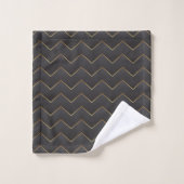 Goud Zig Zag Chevron Patroon Bad Handdoek (Wasdoekje)