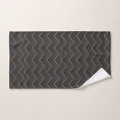 Goud Zig Zag Chevron Patroon Bad Handdoek (Handdoek)