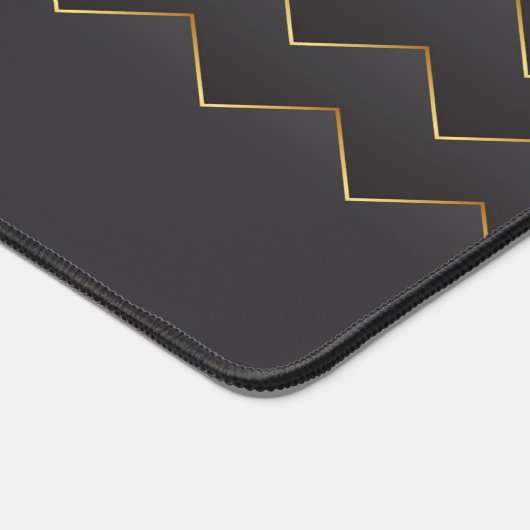 Goud Zig Zag Chevron Patroon Bureaumat (Hoek)