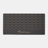 Goud Zig Zag Chevron Patroon Bureaumat (Voorkant)