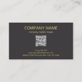 Goud Zig Zag Chevron Patroon Visitekaartje (Achterkant)