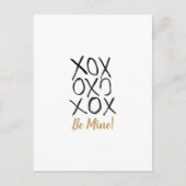 Goud zij van mij! Kisses XOXO Valentijn Feestdagenkaart (Voorkant)