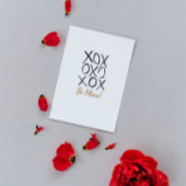 Goud zij van mij! Kisses XOXO Valentijn Feestdagenkaart