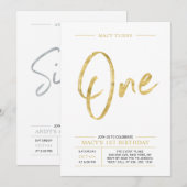 Goud & Zilver 1e, 60e gezamenlijke verjaardagsfees Kaart (Voorkant / Achterkant)