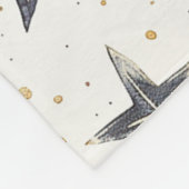 Goud Zilver Blauwe Sterren Fleece Deken (Hoek)