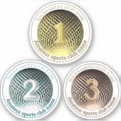 Goud zilver brons medaillewinnaar ronde Sticker (Voorkant)