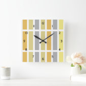 Goud Zilver Brons Metaal Tinten Vierkante Klok (Huis)