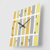 Goud Zilver Brons Metaal Tinten Vierkante Klok (Hoek)