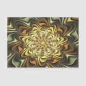 Goud, zilver, Bronze Fractal Flower Paper Tissuepapier (Voorkant)