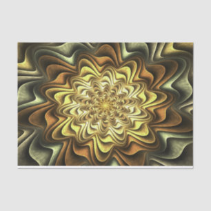 Goud, zilver, Bronze Fractal Flower Paper Tissuepapier