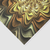 Goud, zilver, Bronze Fractal Flower Paper Tissuepapier (Detail)