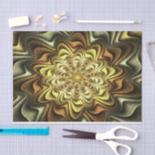 Goud, zilver, Bronze Fractal Flower Paper Tissuepapier (Craft)